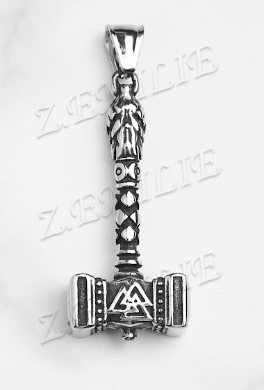 Wholesaler Z. Emilie - Torus hammer viking steel pendant