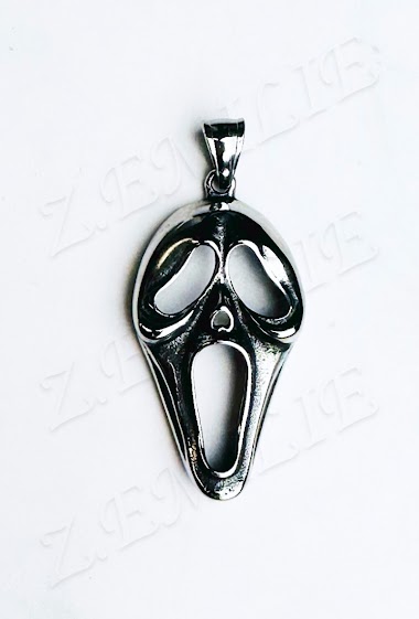Wholesaler Z. Emilie - Scream mask steel pendant