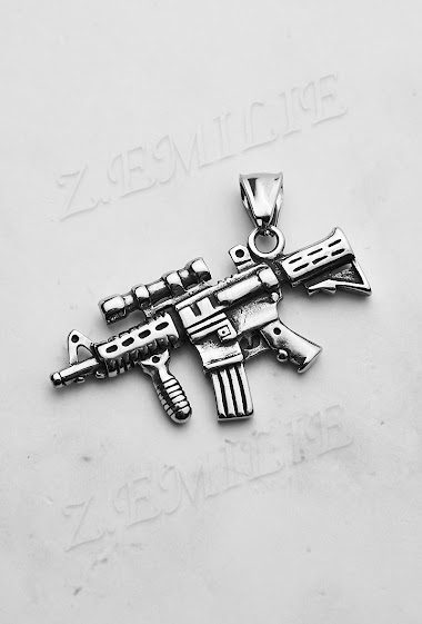 Wholesaler Z. Emilie - Machine gun steel pendant