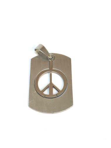 Wholesaler Z. Emilie - Peace love steel pendant