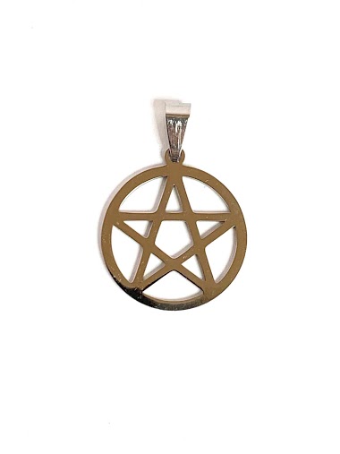 Wholesaler Z. Emilie - Pentacle steel pendant