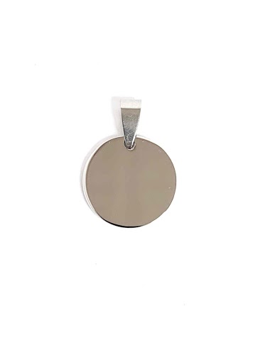 Wholesaler Z. Emilie - Round steel pendant to engrave