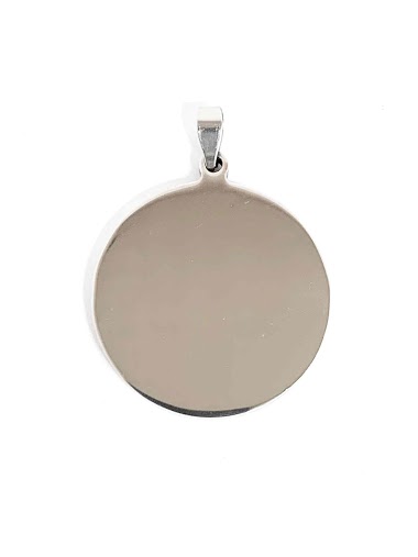 Wholesaler Z. Emilie - Round steel pendant to engrave