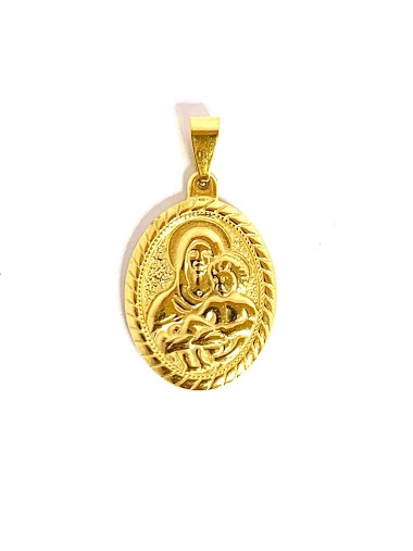 Wholesaler Z. Emilie - Saint Virgin and jesus steel pendant