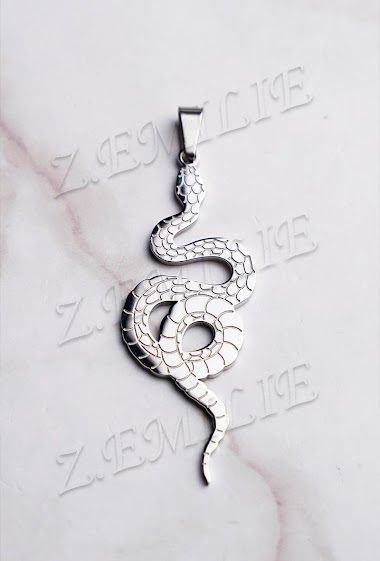 Wholesaler Z. Emilie - Snake steel pendant