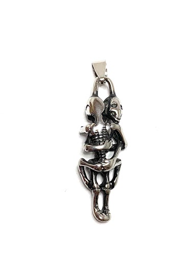 Großhändler Z. Emilie - Skeleton couple steel pendant
