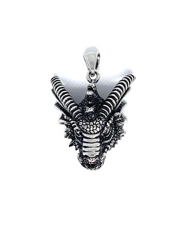 Wholesaler Z. Emilie - Dragon head steel pendant