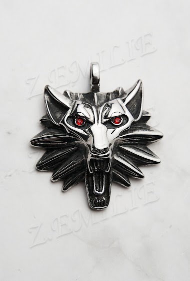 Großhändler Z. Emilie - Wolf head steel pendant