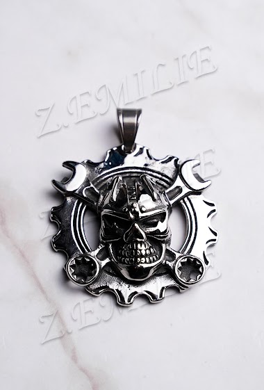 Großhändler Z. Emilie - Skull steel pendant