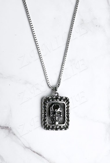 Großhändler Z. Emilie - Skull steel necklace
