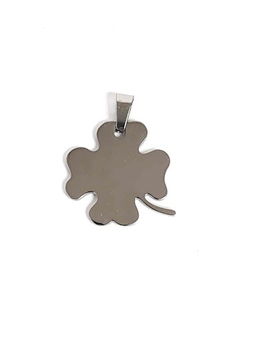 Wholesaler Z. Emilie - Tree of four leaf steel pendant to engrave