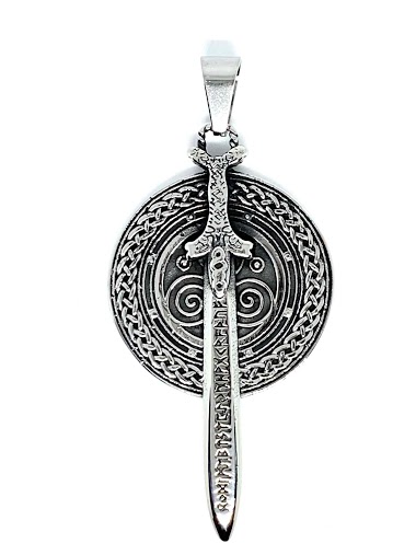 Mayorista Z. Emilie - Sword triskell viking steel pendant