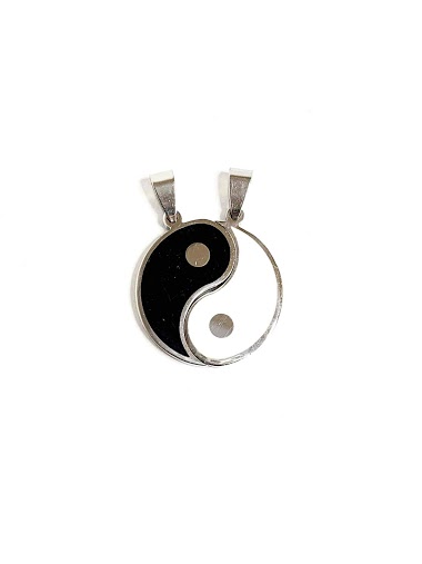 Grossiste Z. Emilie - Pendentif acier yin yang