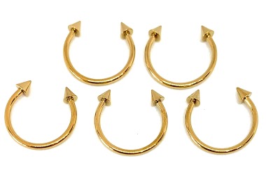 Grossiste Z. Emilie - Piercing anneau universel fer à cheval pique 1.2x12mm