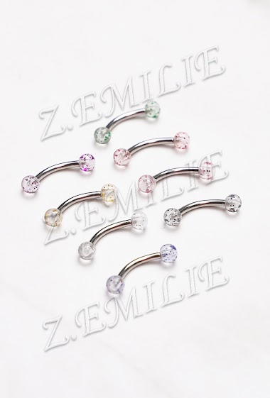 Wholesaler Z. Emilie - Sparkling arcade piercing 1.2x8mm