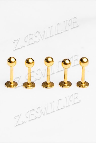 Großhändler Z. Emilie - Ball labret piercing 1.2x6mm