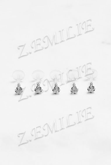 Großhändler Z. Emilie - Star zirconium labret piercing 1.2x8mm