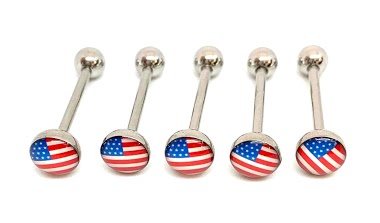 Wholesaler Z. Emilie - American flag tongue piercing