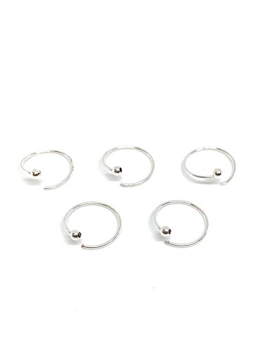 Grossiste Z. Emilie - Piercing nez anneau avec boule 2mm