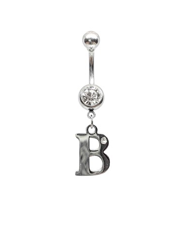 Wholesaler Z. Emilie - Initial B with strass belly button piercing