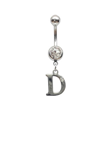 Wholesaler Z. Emilie - Initial D with strass belly button piercing