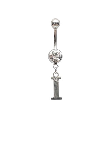 Wholesaler Z. Emilie - Initial I with strass belly button piercing