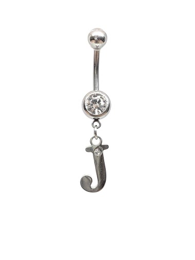 Wholesaler Z. Emilie - Initial J with strass belly button piercing