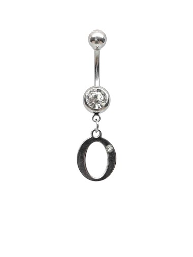 Wholesaler Z. Emilie - Initial O with strass belly button piercing