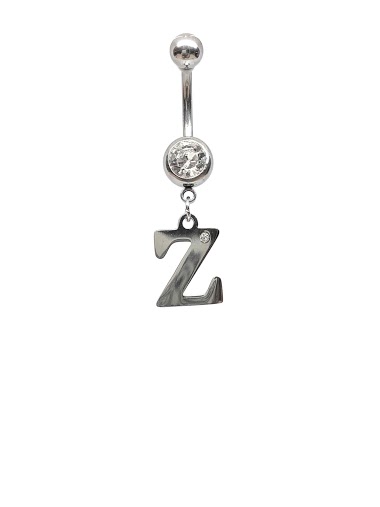 Grossiste Z. Emilie - Piercing nombril initiale Z avec un strass