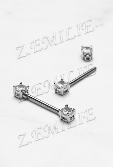 Grossiste Z. Emilie - Piercing téton zirconium