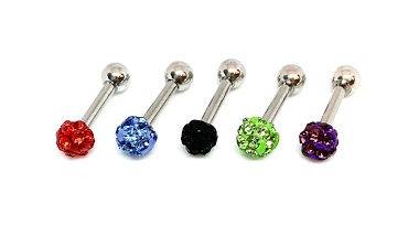Wholesaler Z. Emilie - Strass ball tragus and helix piercing