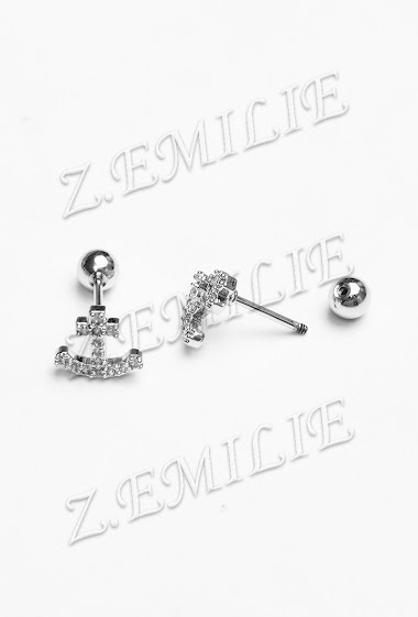 Wholesaler Z. Emilie - Zirconium marine anchor tragus and helix piercing