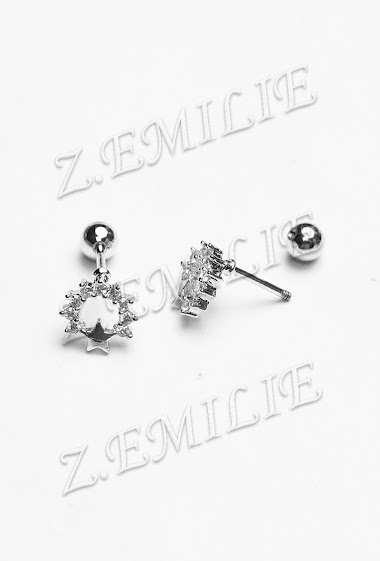 Grossiste Z. Emilie - Piercing tragus et helix étoile zirconium