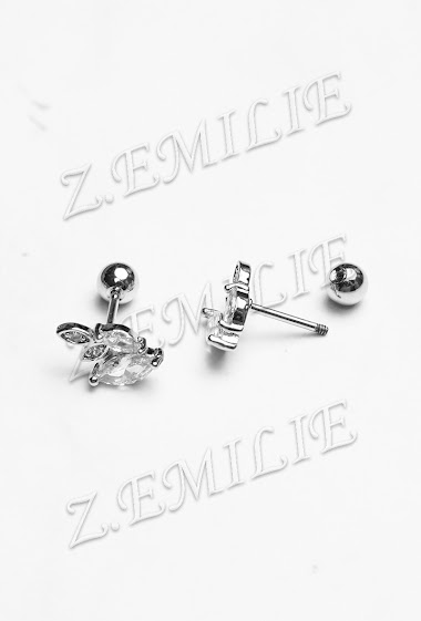 Grossiste Z. Emilie - Piercing tragus et helix feuille zirconium