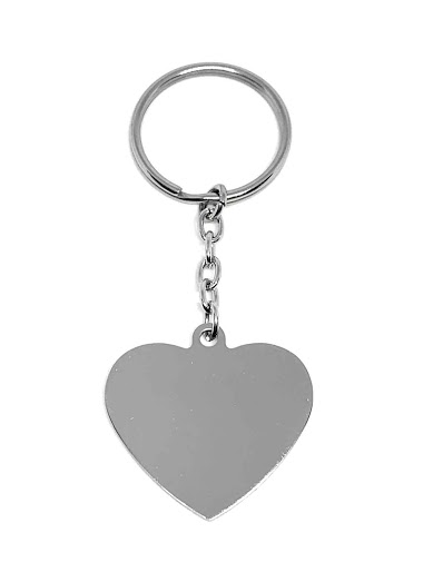 Mayorista Z. Emilie - Heart steel key ring ro engrave