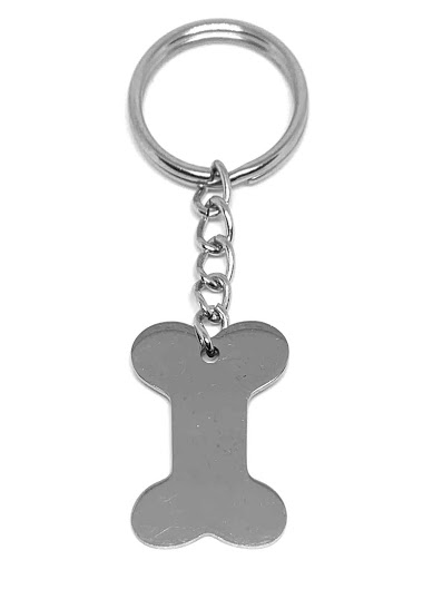 Wholesaler Z. Emilie - Bone steel key ring to engrave