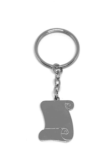 Großhändler Z. Emilie - Parchment steel key ring to engrave