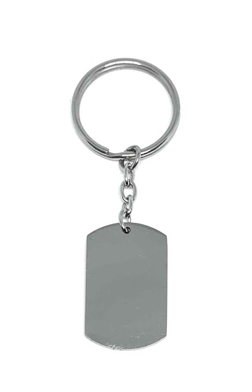 Wholesaler Z. Emilie - Plaque steel key ring to engrave