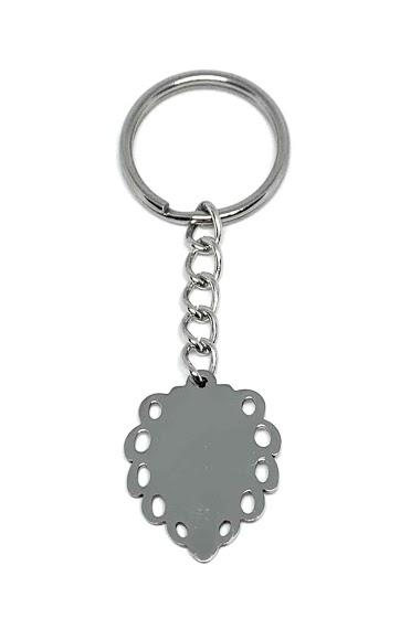 Großhändler Z. Emilie - Plaque steel key ring to engrave