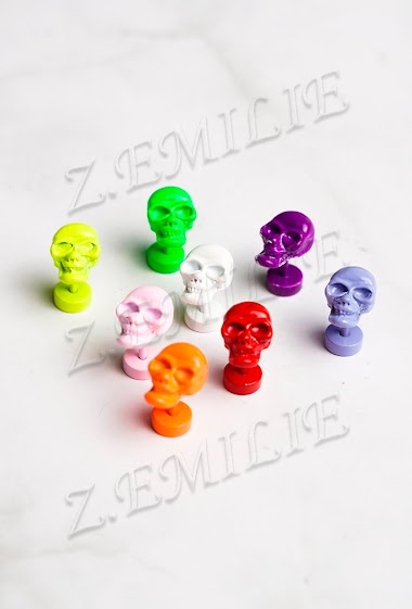 Wholesaler Z. Emilie - Skull fake plug earring 8mm