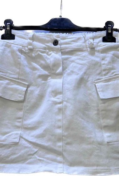 Grossiste Z STUDIO - Jupe courte en jeans à poches cargo
