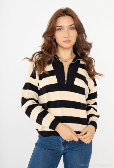 Wholesaler Z STUDIO - Striped Sweater
