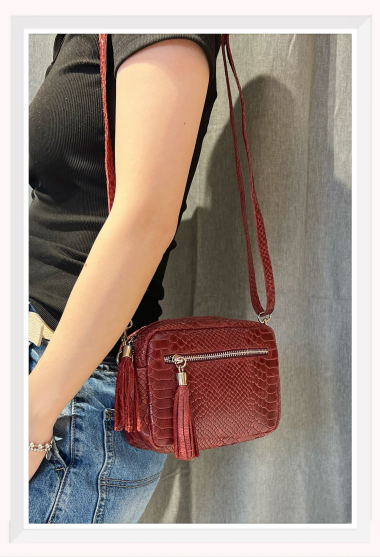 Wholesaler Z & Z - Python print leather shoulder bag