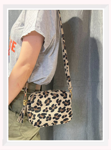 Wholesaler Z & Z - Leopard suede shoulder bag