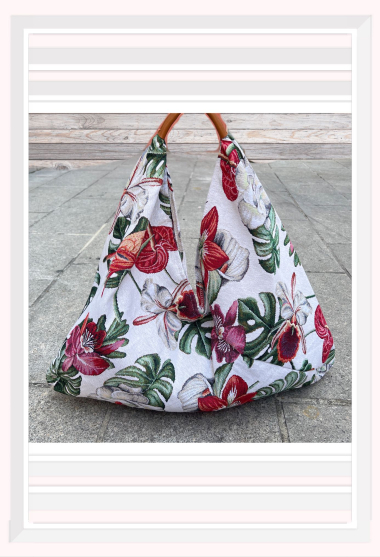 Grossiste Z & Z - Sac à l'épaule en tissu imprimé fleurs