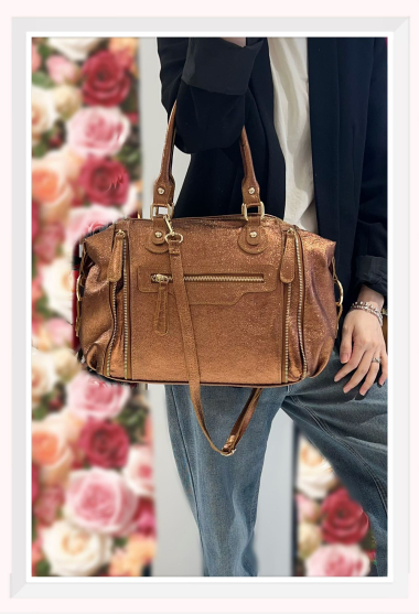 Wholesaler Z & Z - Iridescent leather handbag