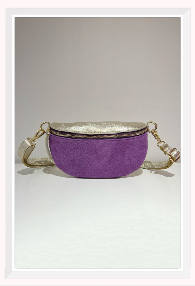 Wholesaler Z & Z - Leather and suede fanny pack