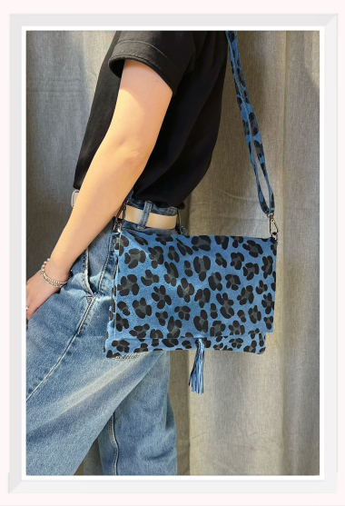 Wholesaler Z & Z - Leopard suede shoulder bag,