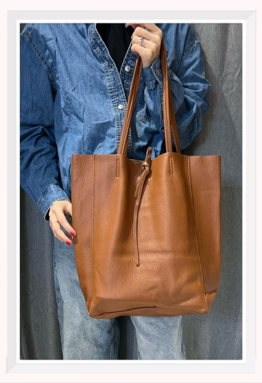 Wholesaler Z & Z - Leather shopper bag