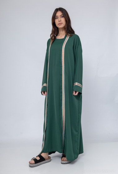 Wholesaler ZABULON 3 - Kimono set with pattern and a sleeveless underdress in Medina silk
